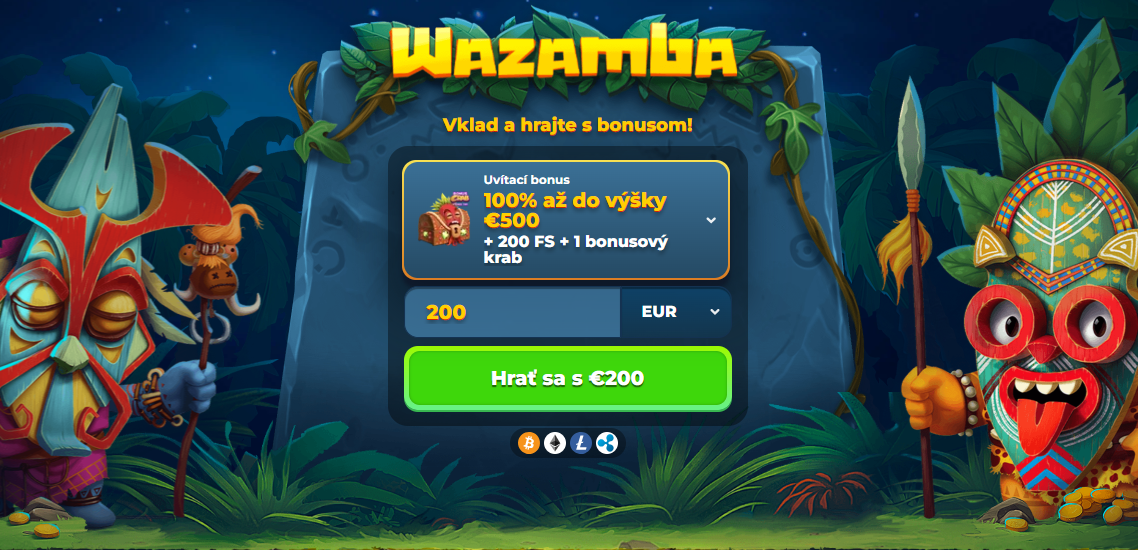 Registrácia v Wazamba Registrácia v Wazamba