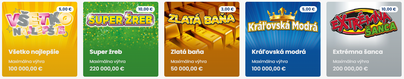 Rôzne lotérie Rôzne typy žrebovania na Slovensku